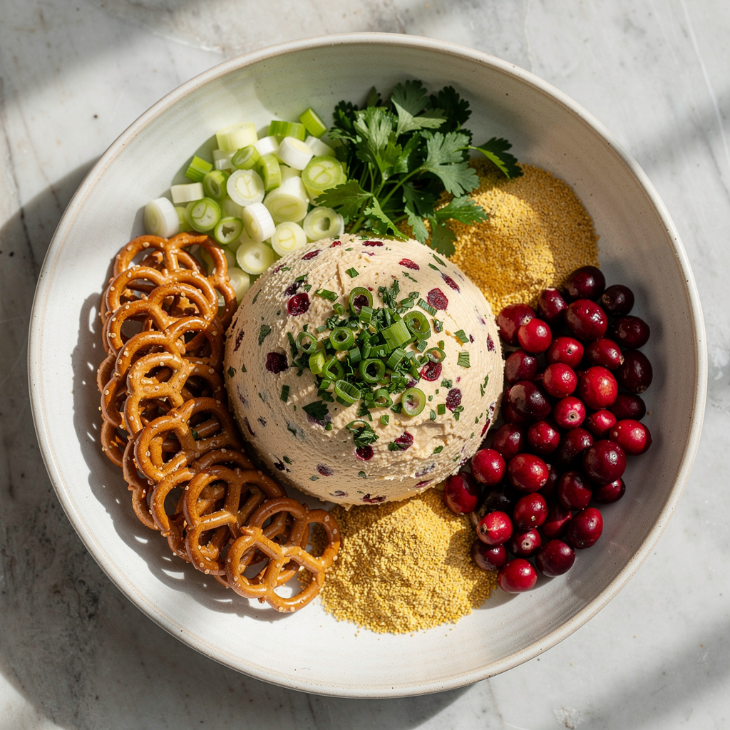 Cranberry Hummus Cheese Ball