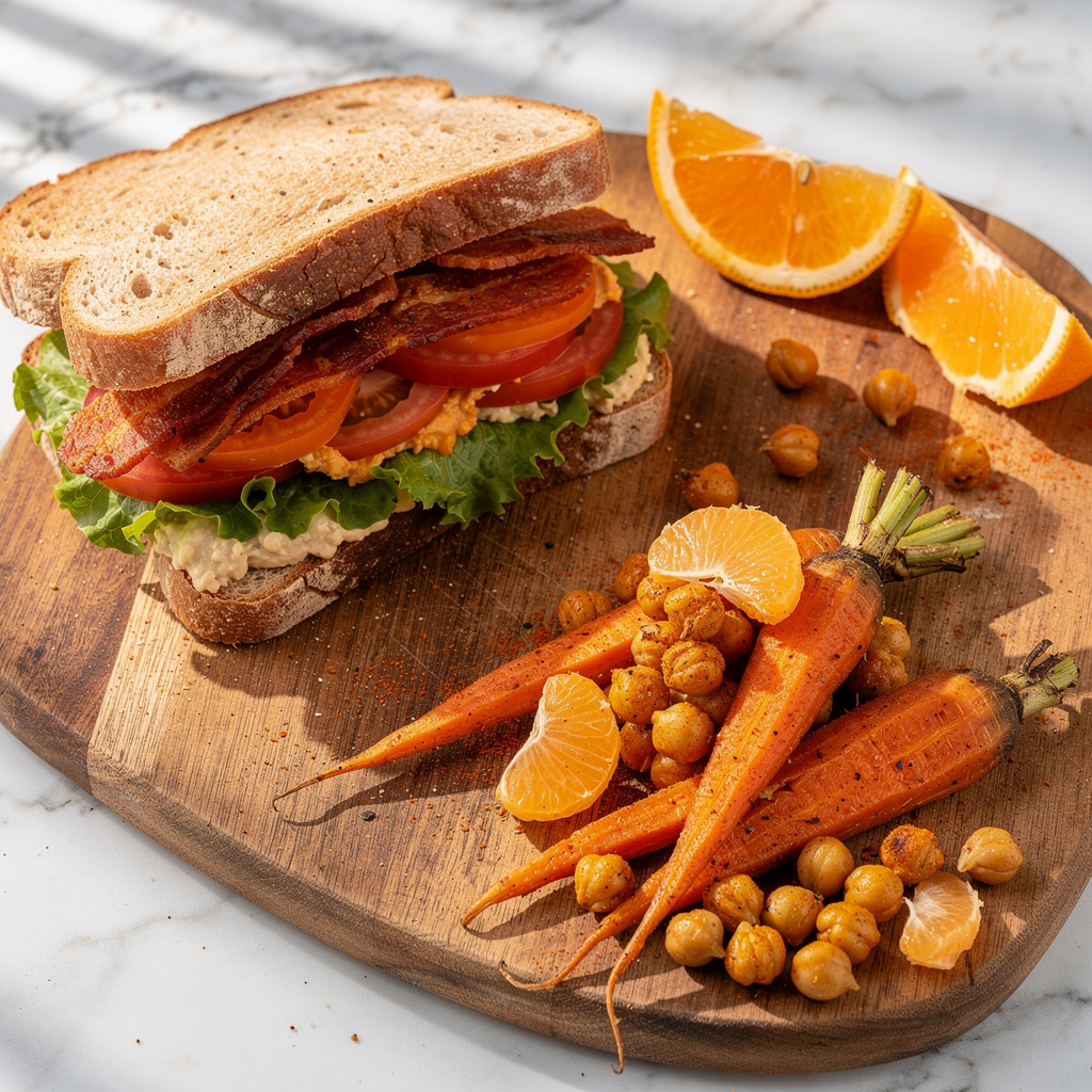 BLTA with Carrot Bacon