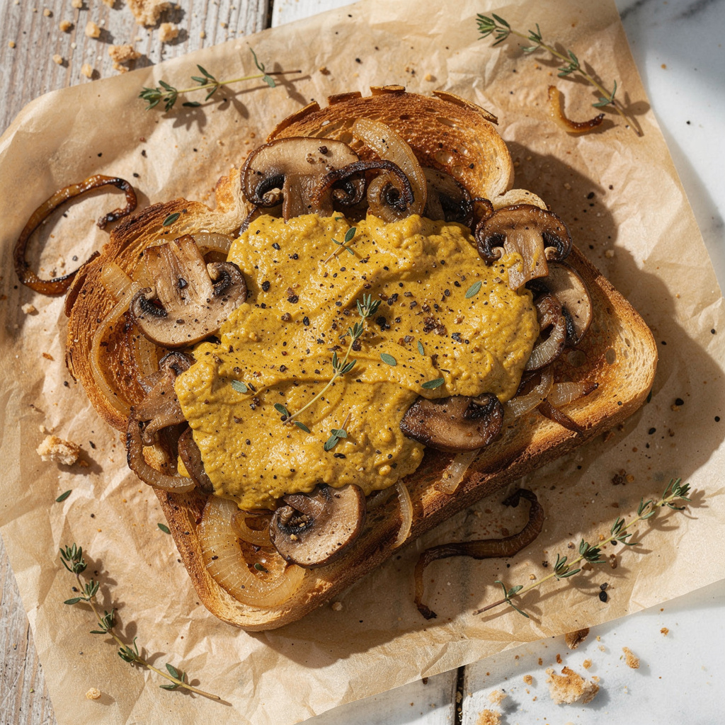 Welsh Rarebit with Mushrooms