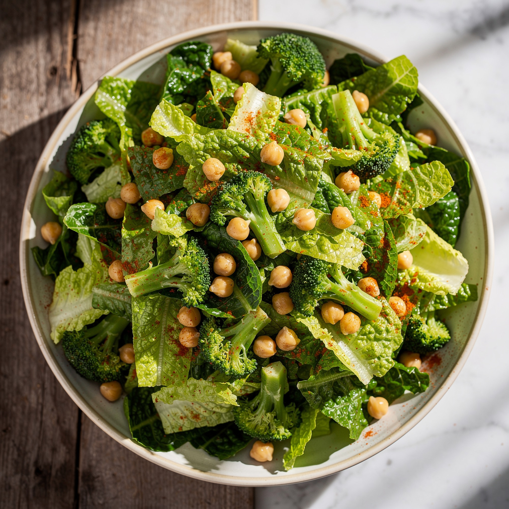 Romaine Salad with Chickpeas & Broccoli #9