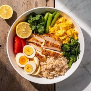 Lemon Chicken Breakfast Rice Bowl