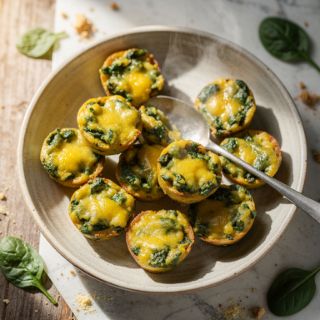 Cheesy Stuffed Spinach Bites