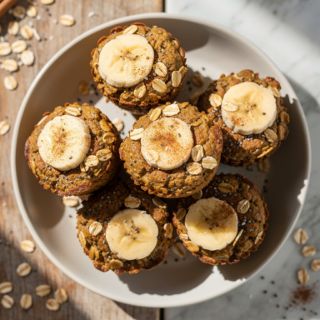 Baked Banana Oatmeal Cups