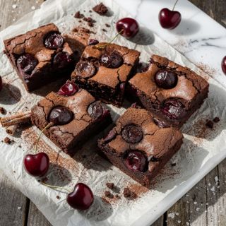 Black Forest Brownies with Cherries
