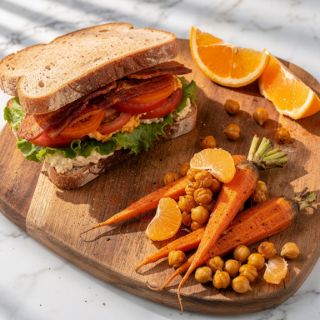 BLTA with Carrot Bacon