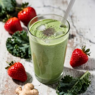 Strawberries-Green Smoothie #14
