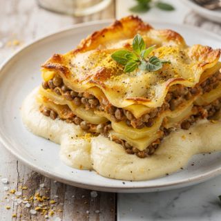 Pastitsio with Lentils (Greek Lasagna)