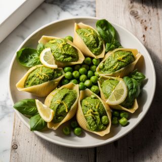 Pesto Stuffed Shells (with Split Peas!)