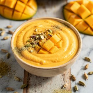 Creamy Mango Lassi (Yogurt Drink)