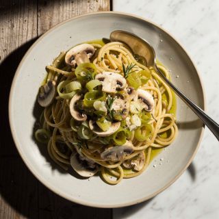 Leek and Mushroom Pasta