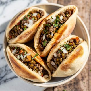 High-Protein Lentil Stuffed Pitas (Arayes-Inspired!)