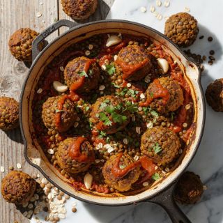 Italian Lentil Meatballs (gluten-free)