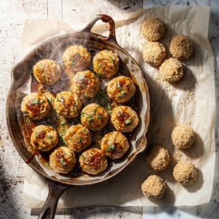One-Pan Thai Chicken Meatballs