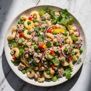 Tuna Pasta Salad (with creamy yogurt dressing!)