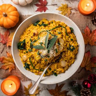 One Pot Creamy Pumpkin Orzo